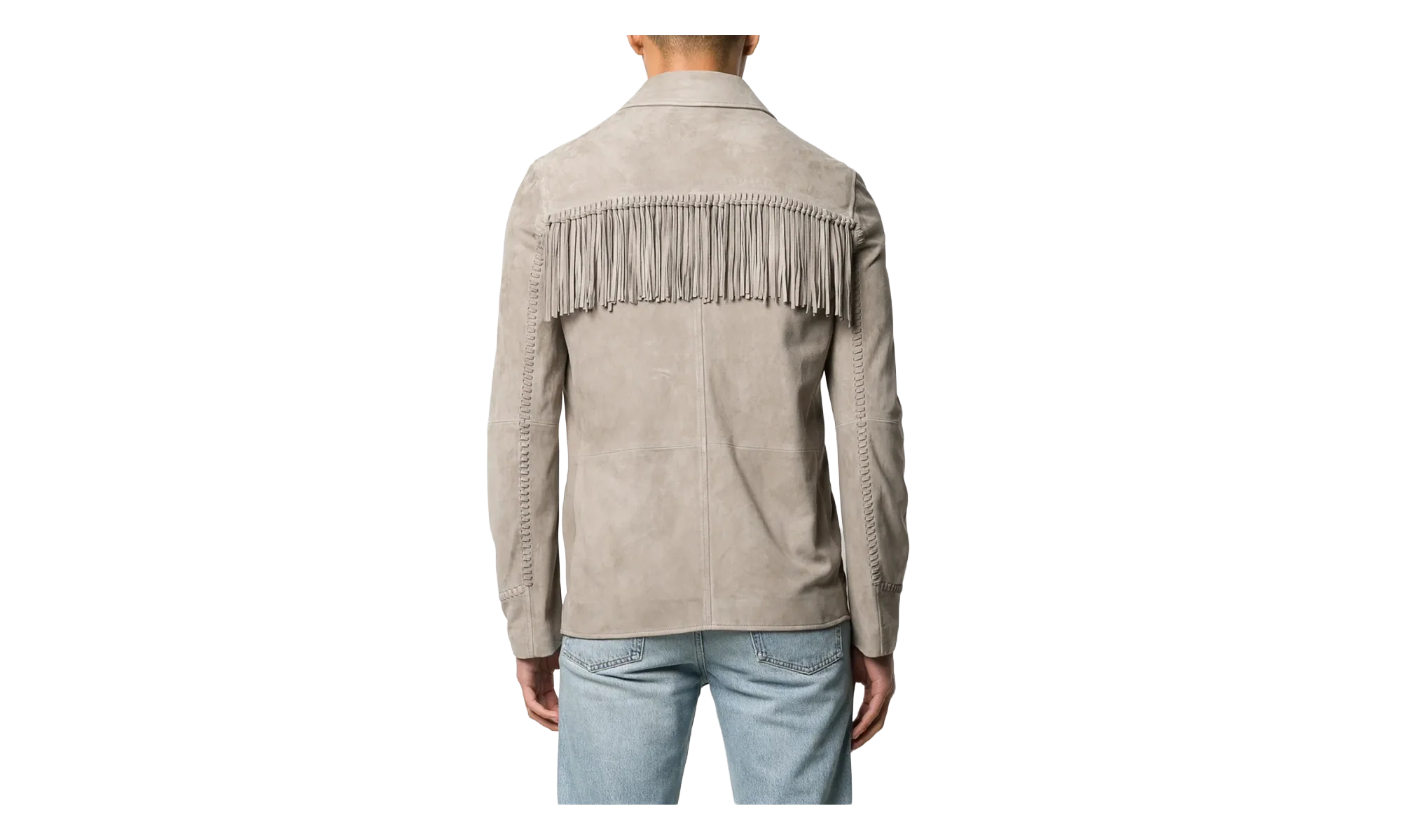Fringe Suede Jacket "Grey" Y0M04208SU GRY
