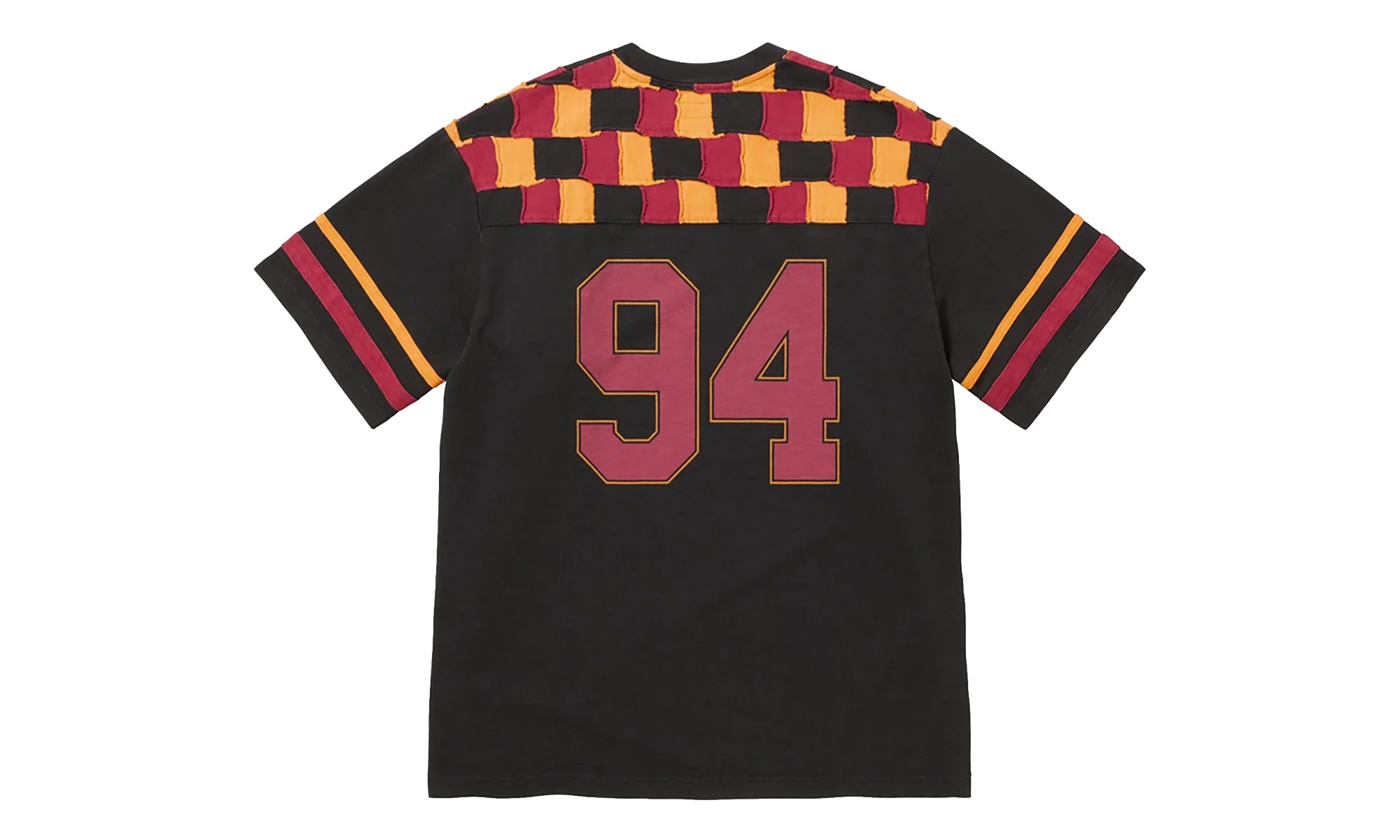 Patchwork Yoke Football Top "Black" SU27000