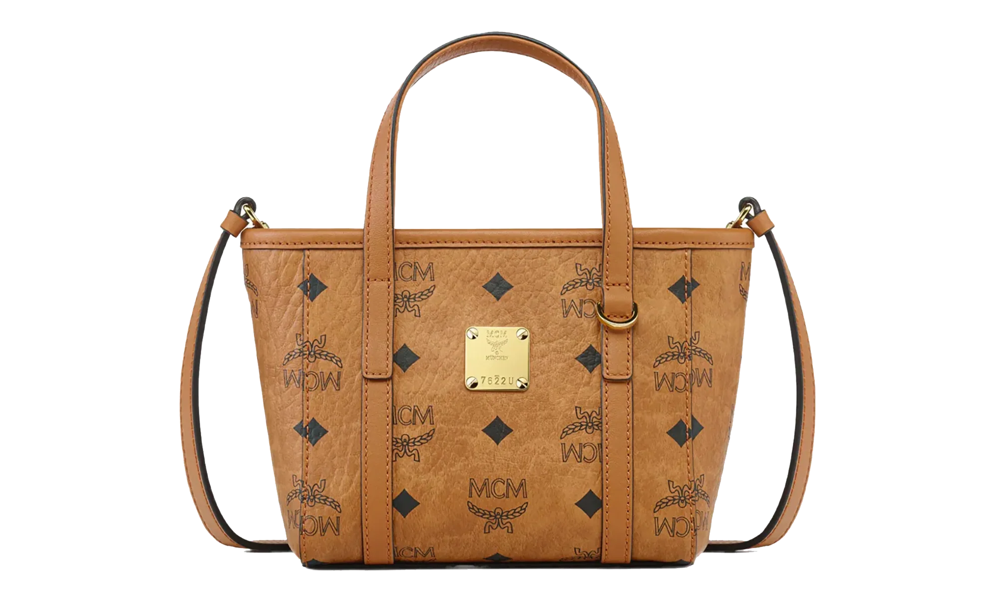 Extra Mini Toni Shopper in Visetos "Cognac" MWPFSMT03CO001