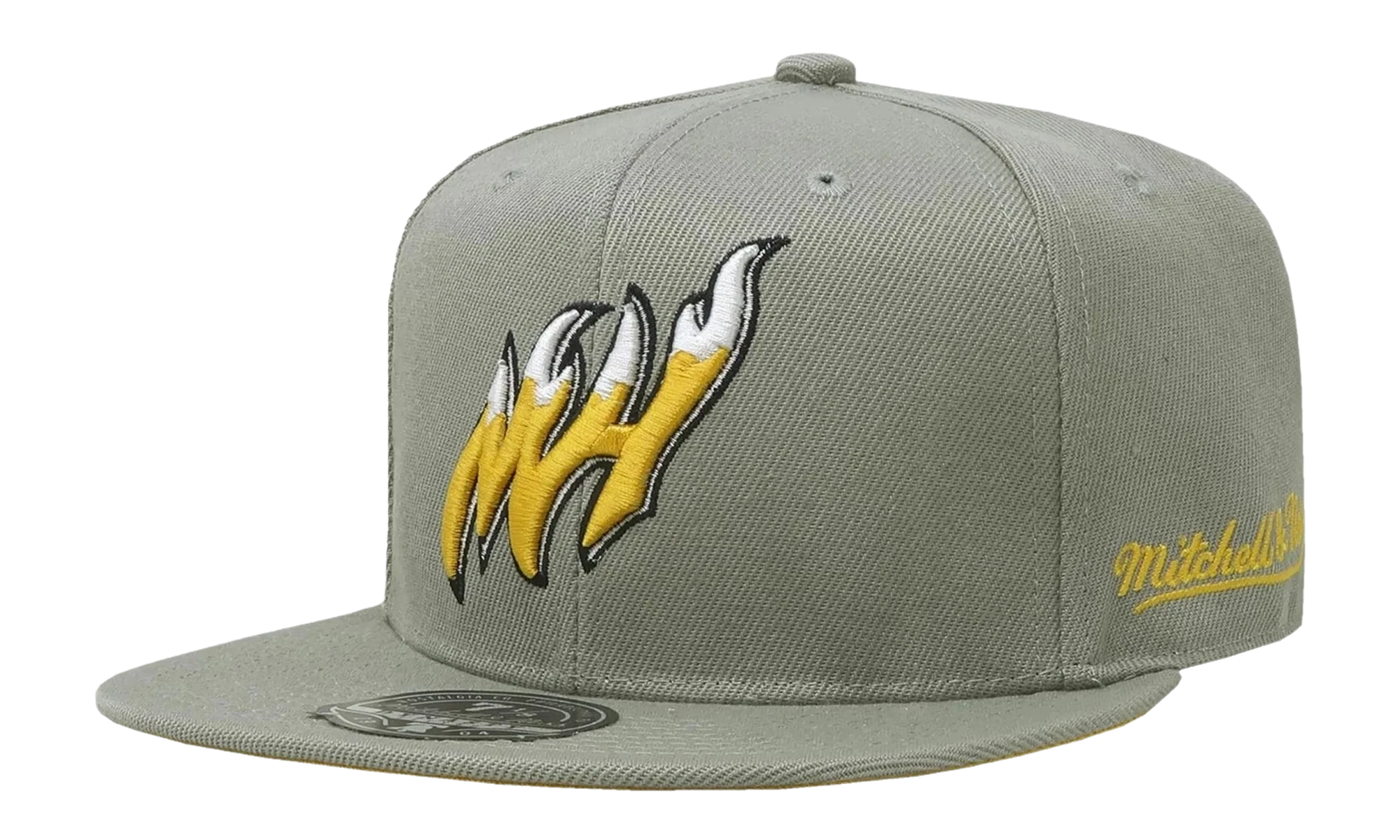 NBA Hardwood Classics Fitted Cap "Miami Heat - Sunny Gray" 6HSFDX21134 MHEGREY