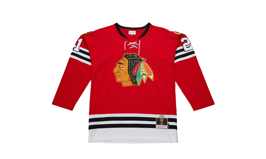 NHL Stan Mikita Dark Jersey "1960 Chicago Blackhawks - Scarlet" JY9064 CBHSCAR