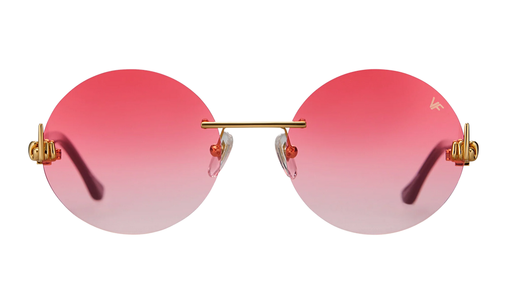 508 Rimless Drill Mount F.U. Edition 24KT "Yellow Gold / Black / Fire Red Gradient" DMMF2 0008 16T6