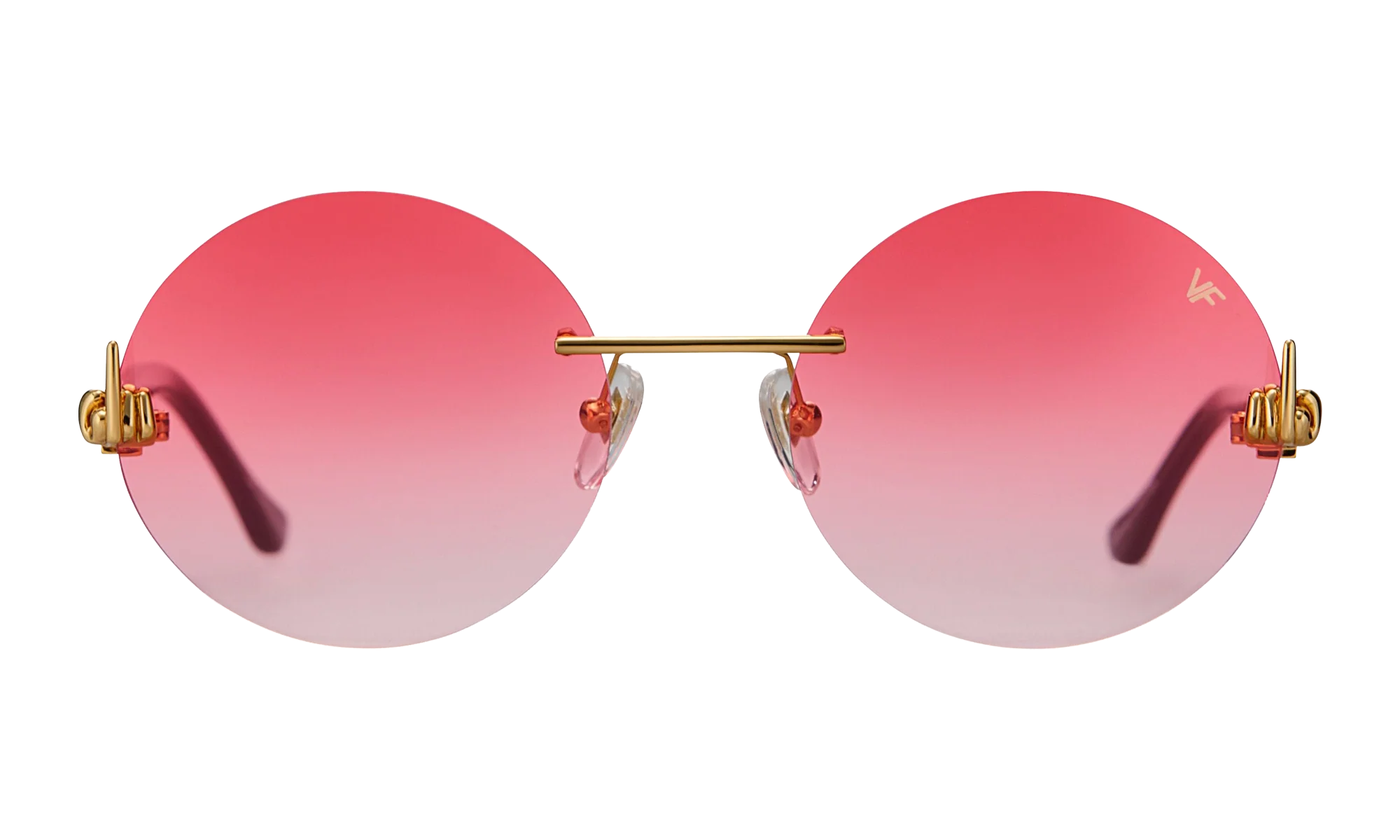 508 Rimless Drill Mount F.U. Edition 24KT "Yellow Gold / Black / Fire Red Gradient" DMMF2 0008 16T6