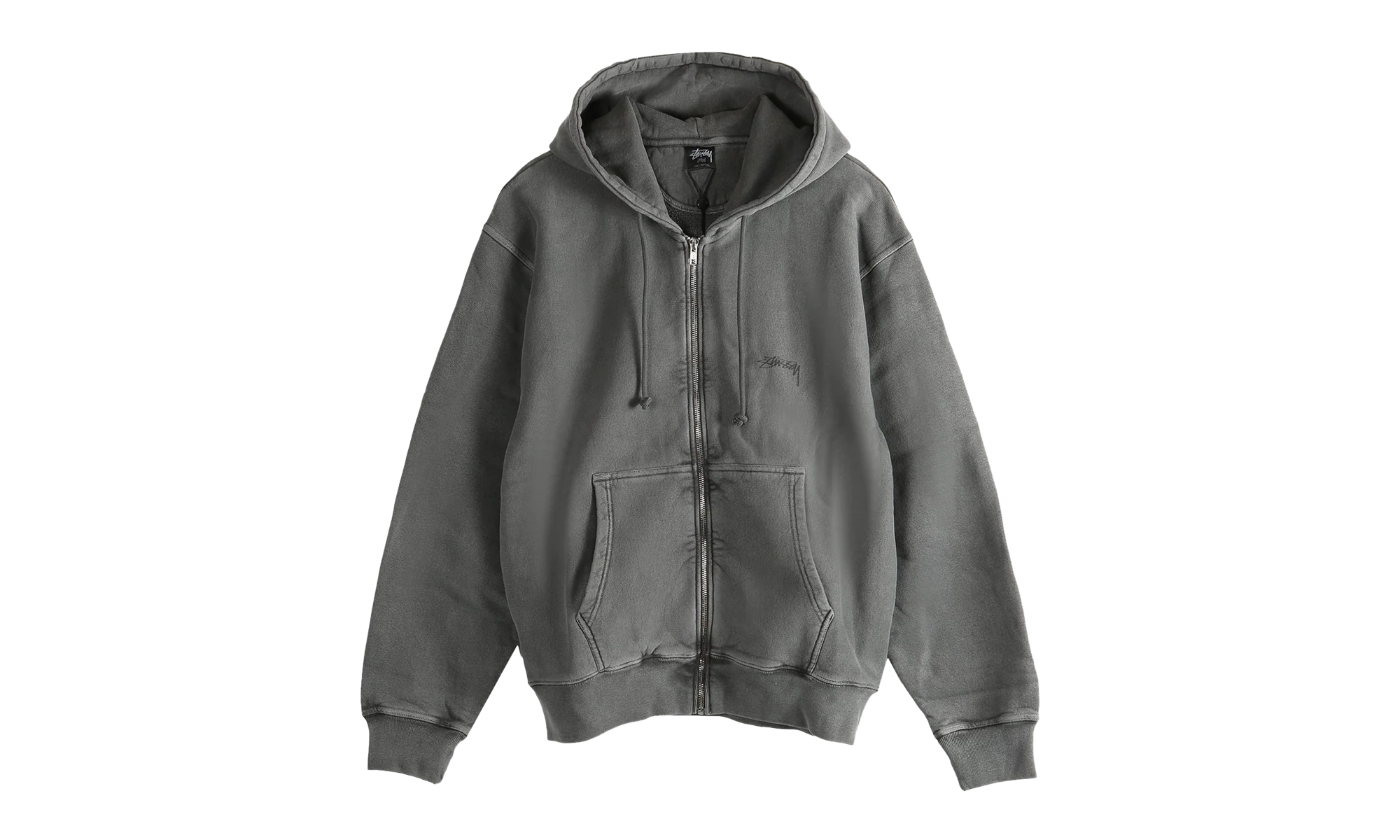 Smooth Stock Pig Dyed Zip Hoodie "BLACK" 1975021 BLAC