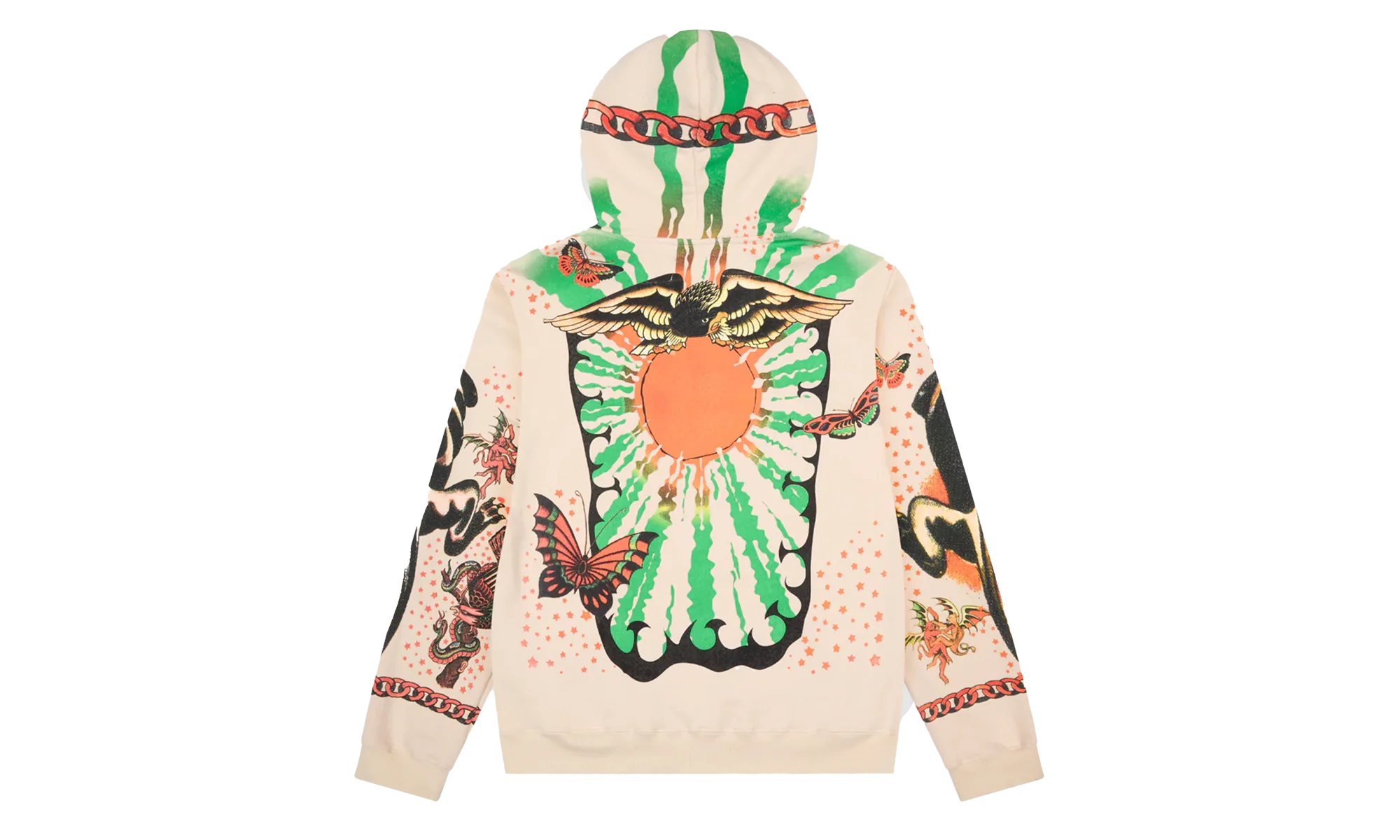 Tattoo Pullover Hoodie "Cream" DT579