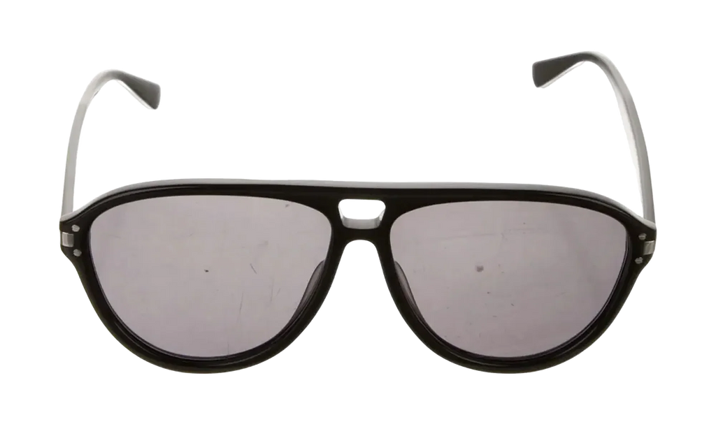 Aviator Logo Sunglasses "Black / Black / Silver" XA41764AC BBS
