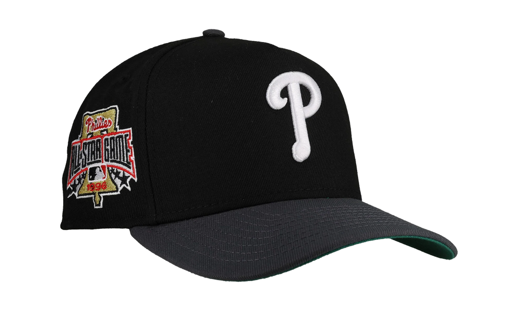 9FIFTY Philadelphia Phillies 1996 All Star Game A Frame Snapback Hat "Black / Graphite" NE351