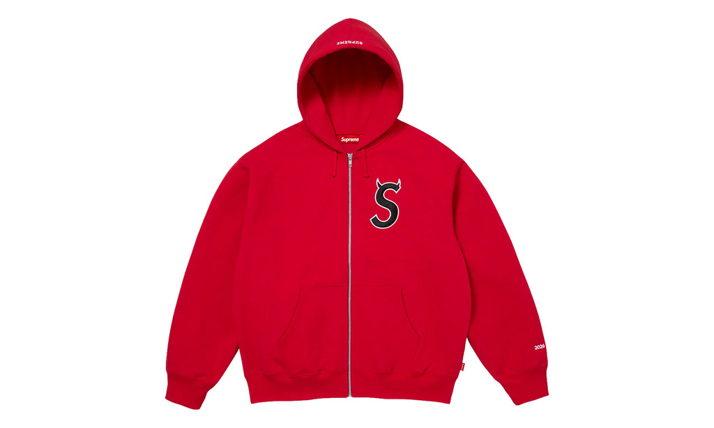 Devil S Logo Zip Up Hooded Sweatshirt "SS26 - Red" SU27313
