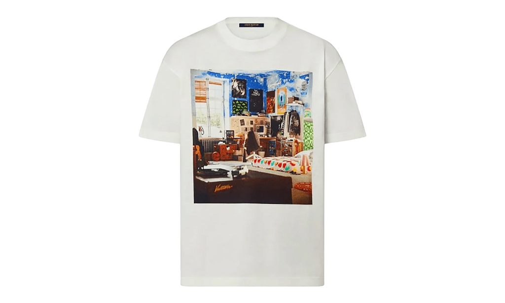 Teen Bedroom Printed Short Sleeve Tee "White" 1ABY44