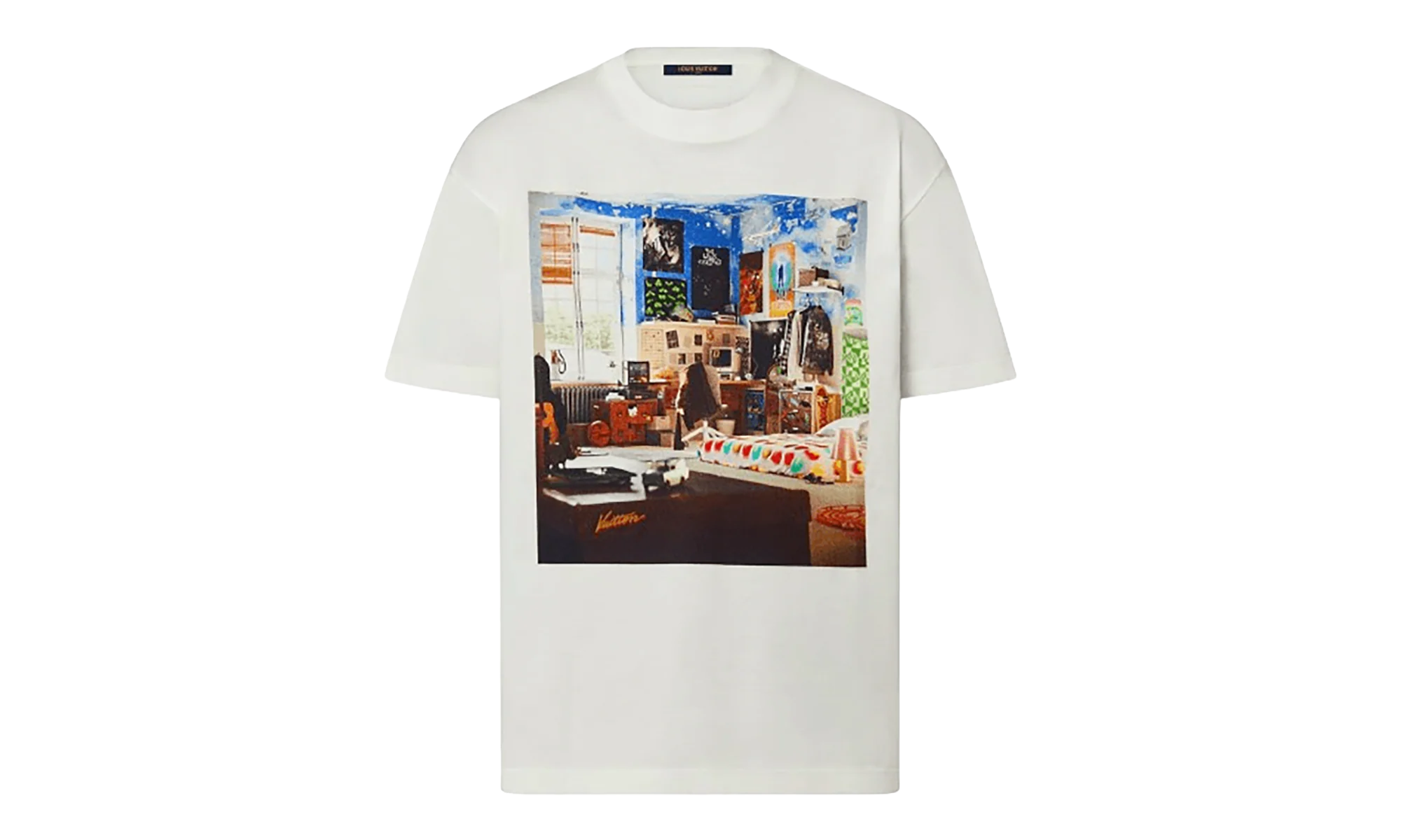 Teen Bedroom Printed Short Sleeve Tee "White" 1ABY44