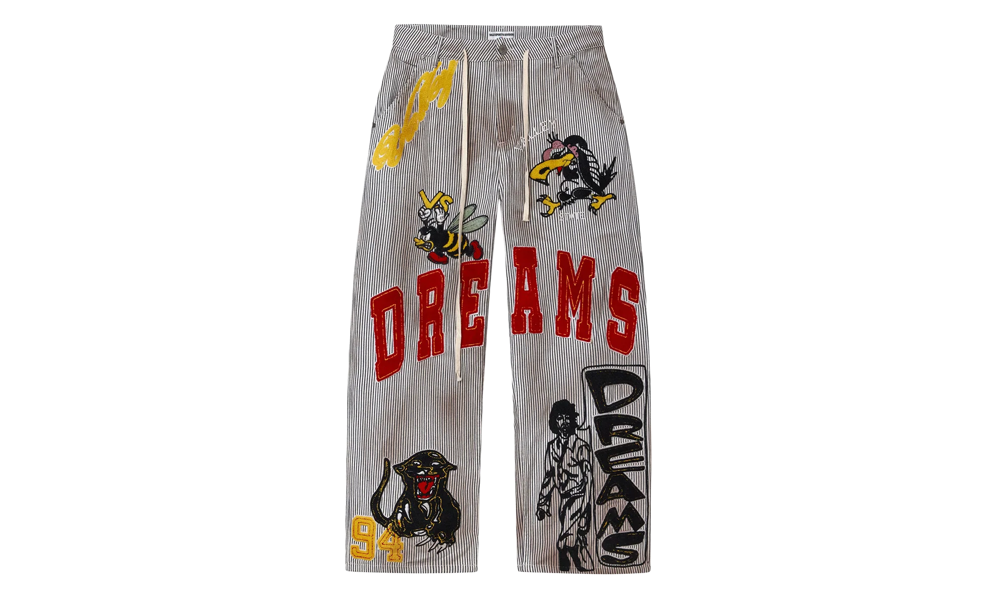 Pinstripe Work Pants "White / Black" VBKB9X80