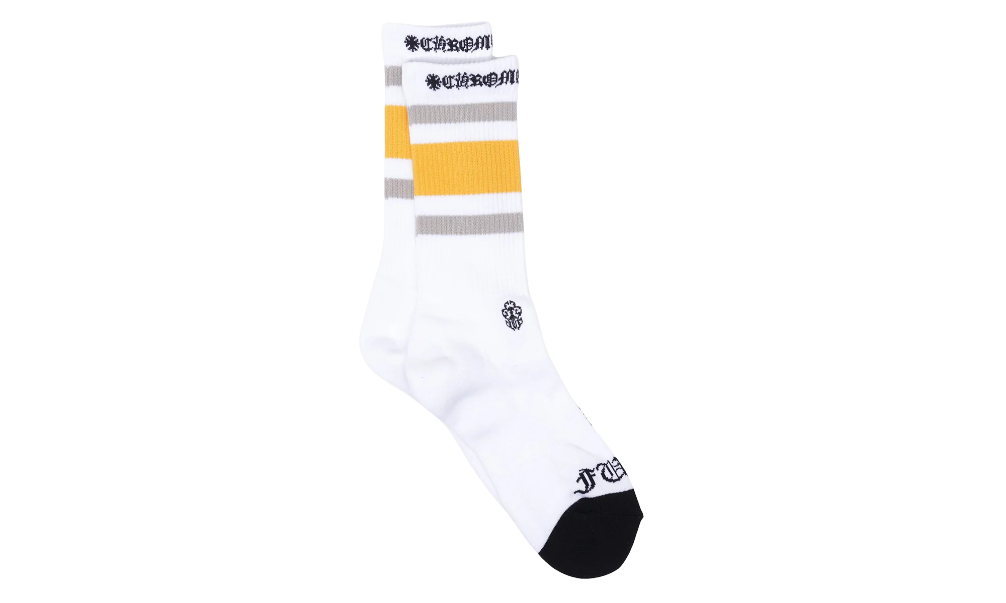Fuck You Striped Sock "White / Yellow" CHRM1023