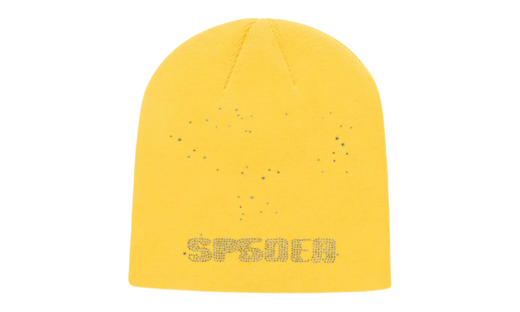 Rhinestone Skully Beanie "Yellow" SP5der370
