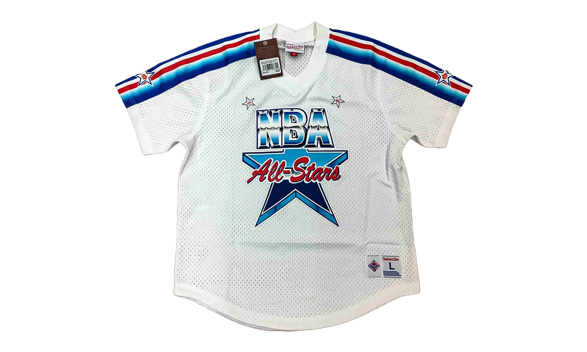 NBA Mesh V-Neck Tee "1991 All-Star Game - White" MSPOMG18025 ASGWHIT191