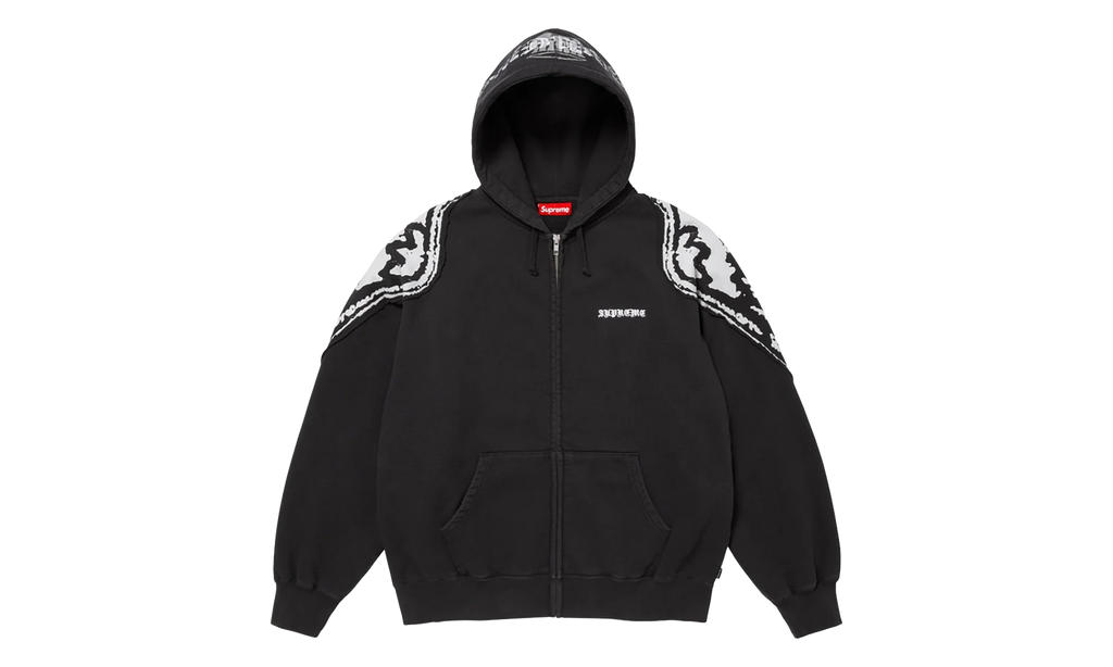 Wings Zip Up Hooded Sweatshirt "Black" SU27001