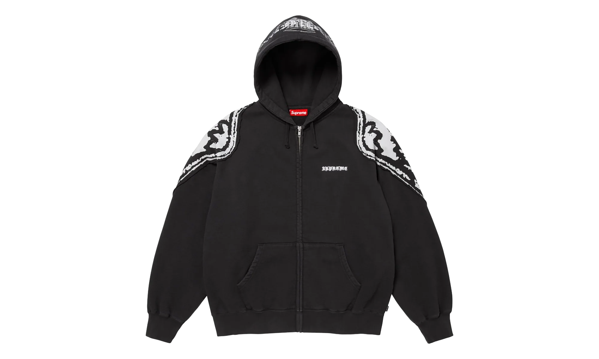 Wings Zip Up Hooded Sweatshirt "Black" SU27001