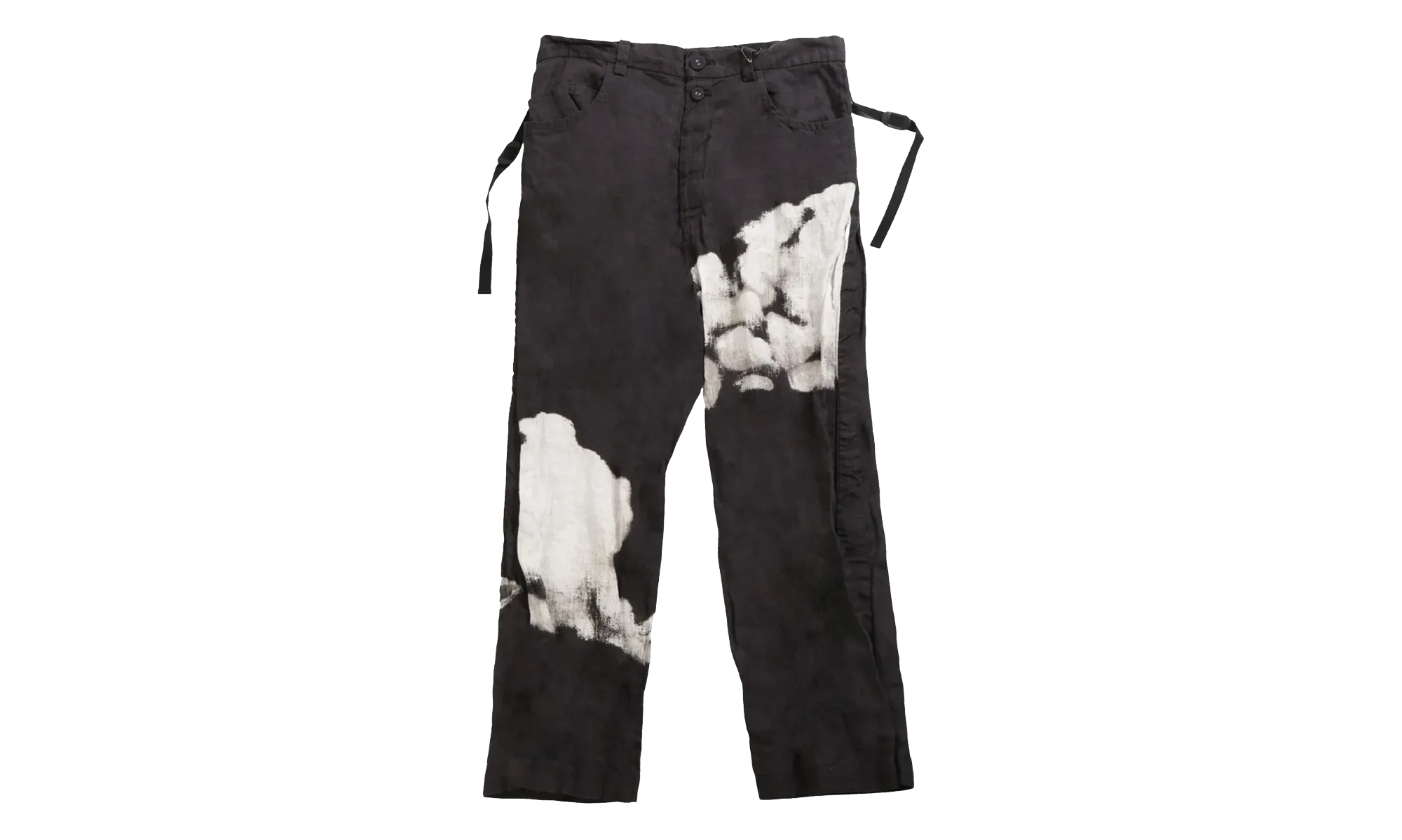 Printed Linen Trouser "Black Base" UC1E4501 1 BLAC