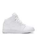 NIKE AIR JORDAN1 MID GS TRIPLE WHITE (NEW) (NEW)