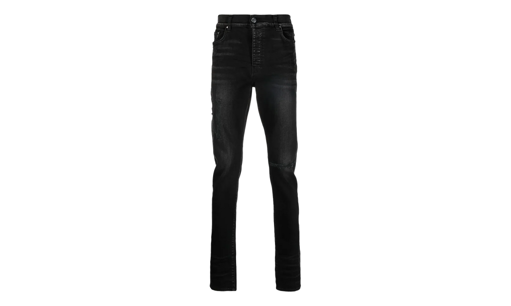 Distressed Logo Jeans "Aged Black" PS23MDS007 023