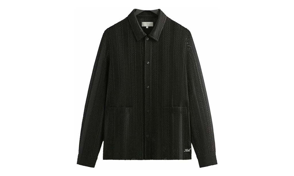 Ladder Lace Boxy Collared Overshirt "Black" KITH37