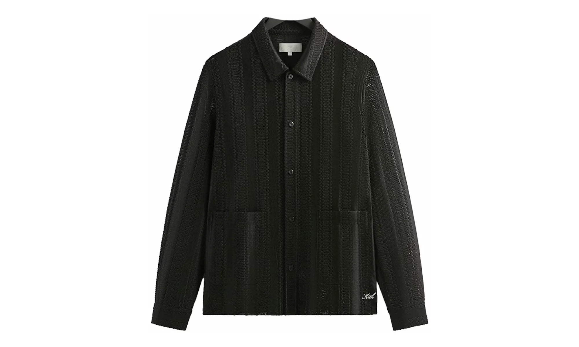 Ladder Lace Boxy Collared Overshirt "Black" KITH37