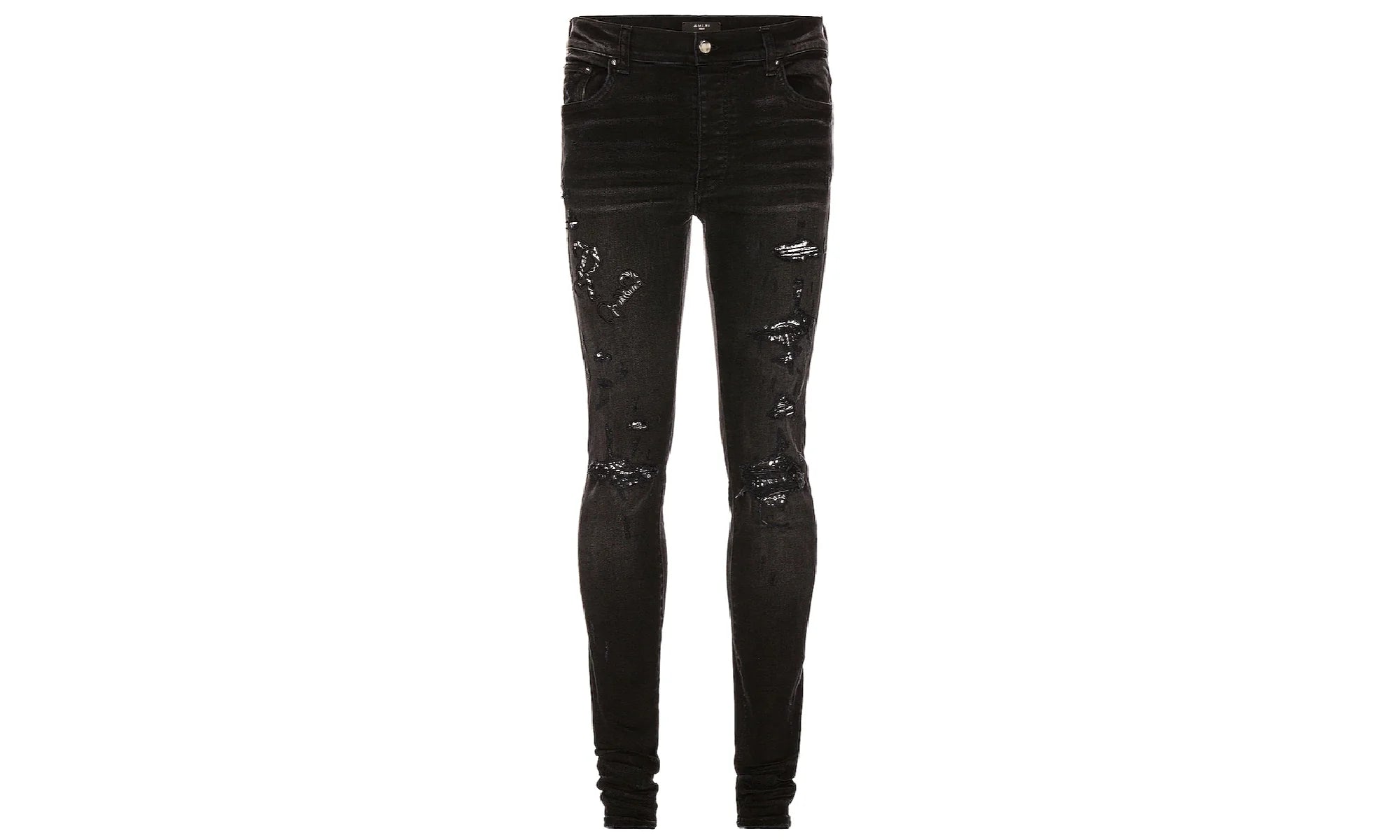 Old English Logo Bandana Patch Jeans "Aged Black White" PS22MDS148 023