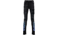 BANDANA FLAME JEAN AGED "BLACK BLUE" PS22MDS192 BLACK BLUE