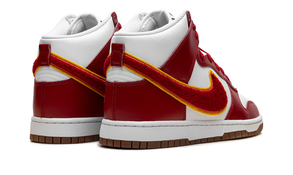 Dunk High "Chenille Swoosh White Gym Red" DR8805 101
