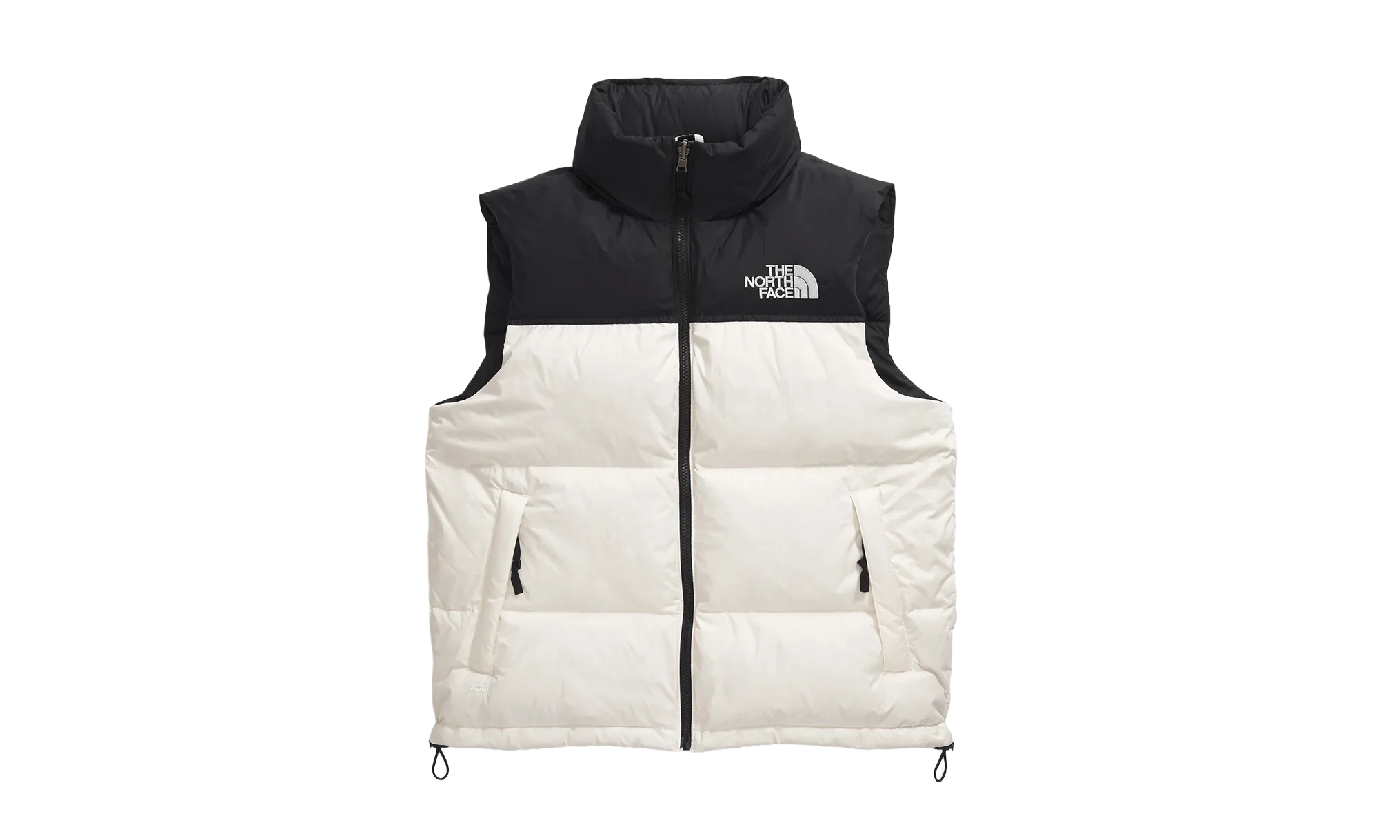 1996 Retro Nuptse Vest "White Dune / TNF Black / Recycled Down" NF0A3JQQGOM