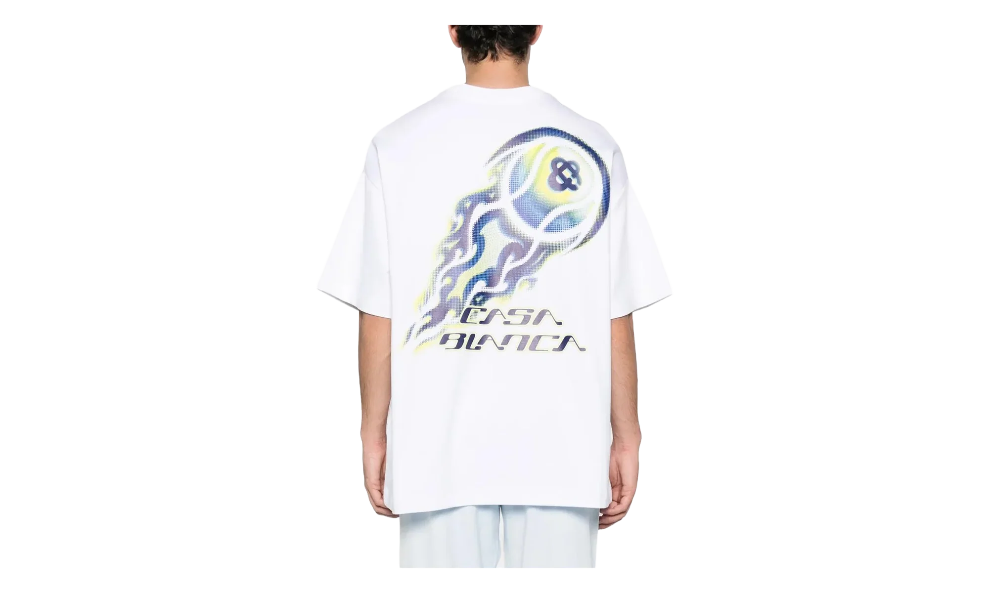 Flaming Tennis Ball Oversized Short Sleeve T‑Shirt "Grey" M P26 JTS 044 02