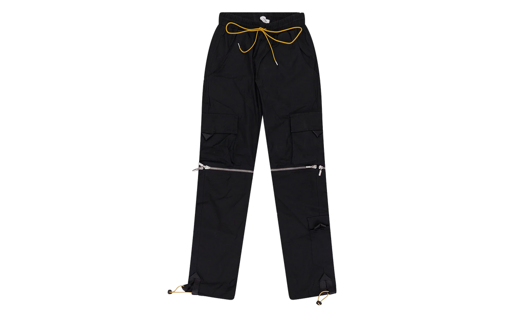Knee Zip Cargo Pants "Black" BKZ001