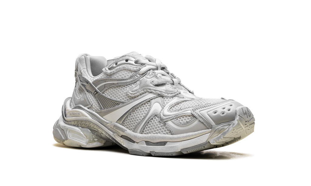 Runner Sneaker "Worn-Out - White Silver" 779066 W3RXP 9110