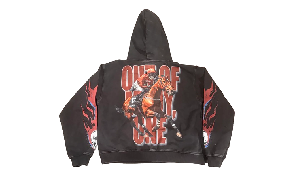 Thoroughbred Hoodie "Black Wash" GS012