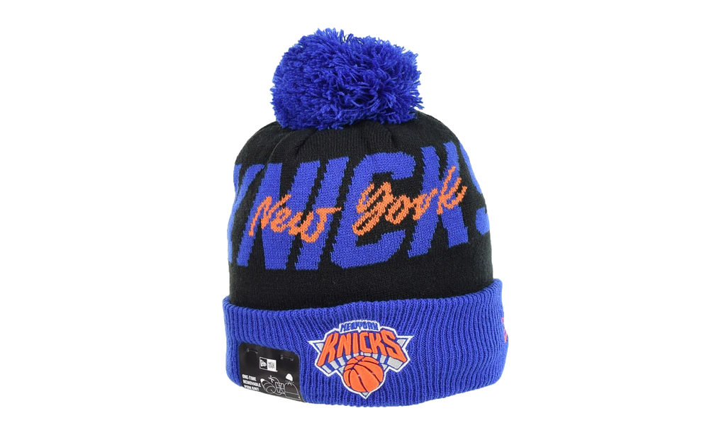 New York Knicks Cuffed Knit Pom Beanie "Black / Blue" 60268803