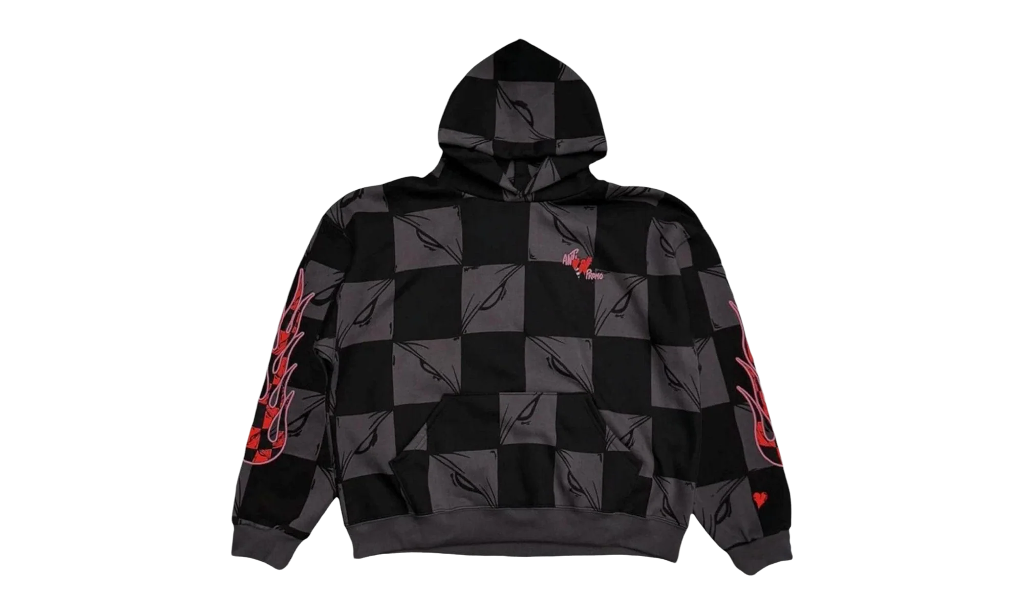 Anti Promo 99 Eyes ATL Flame Hooded Sweatshirt "Black / Grey" MB15