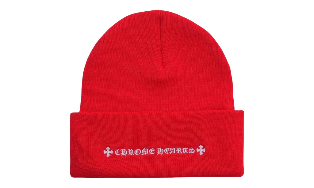 Embroidered CH Logo Beanie "Red White" CHRM1126