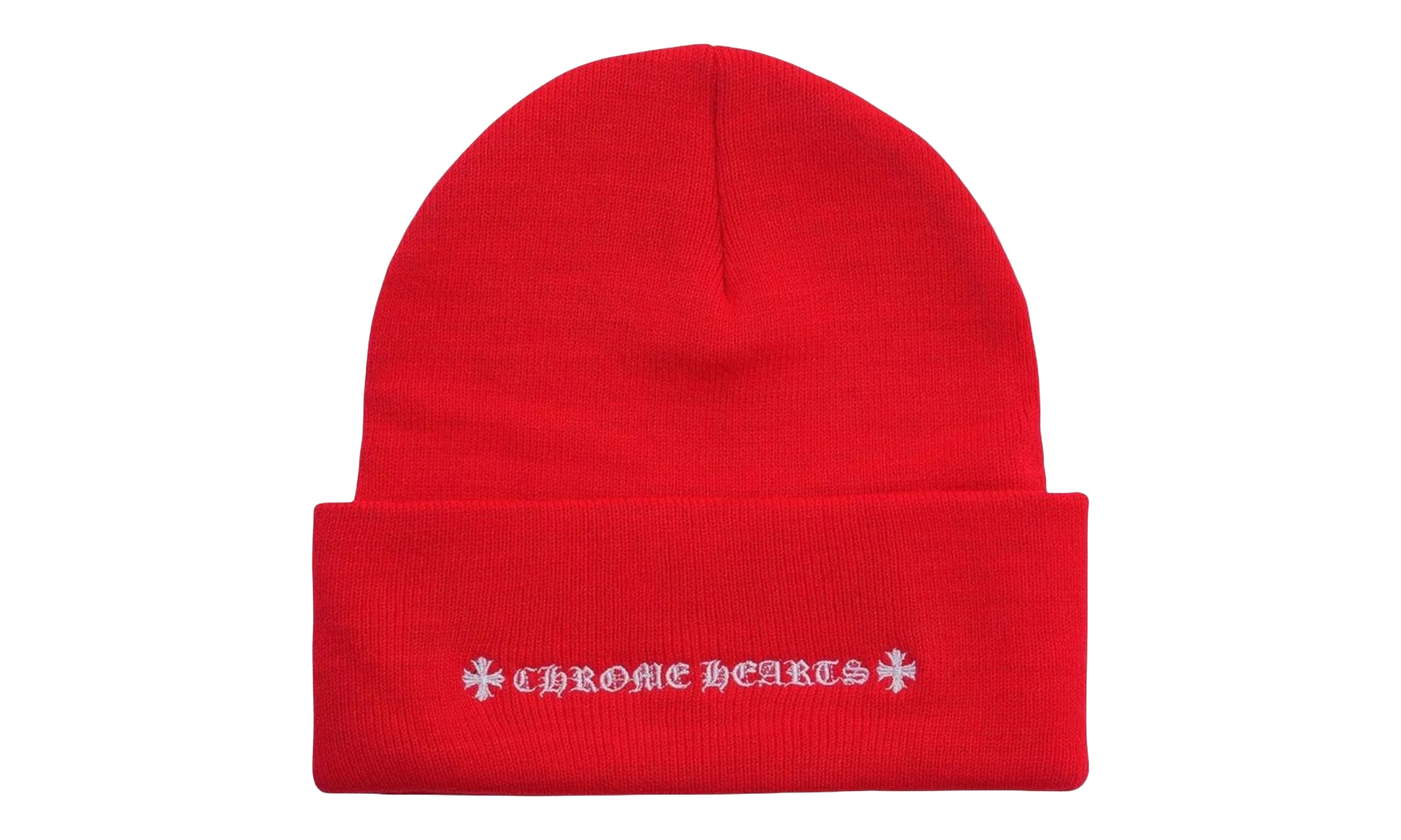 Embroidered CH Logo Beanie "Red White" CHRM1126