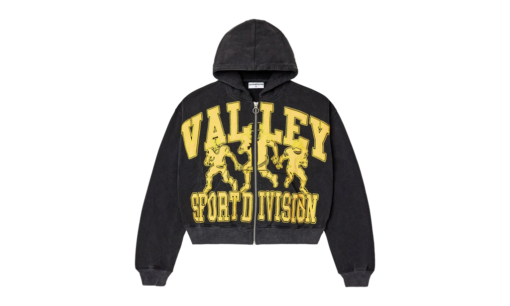 FRIDAY BLACK ZIP UP HOODIE "Black/Yellow" EN8WMYNH