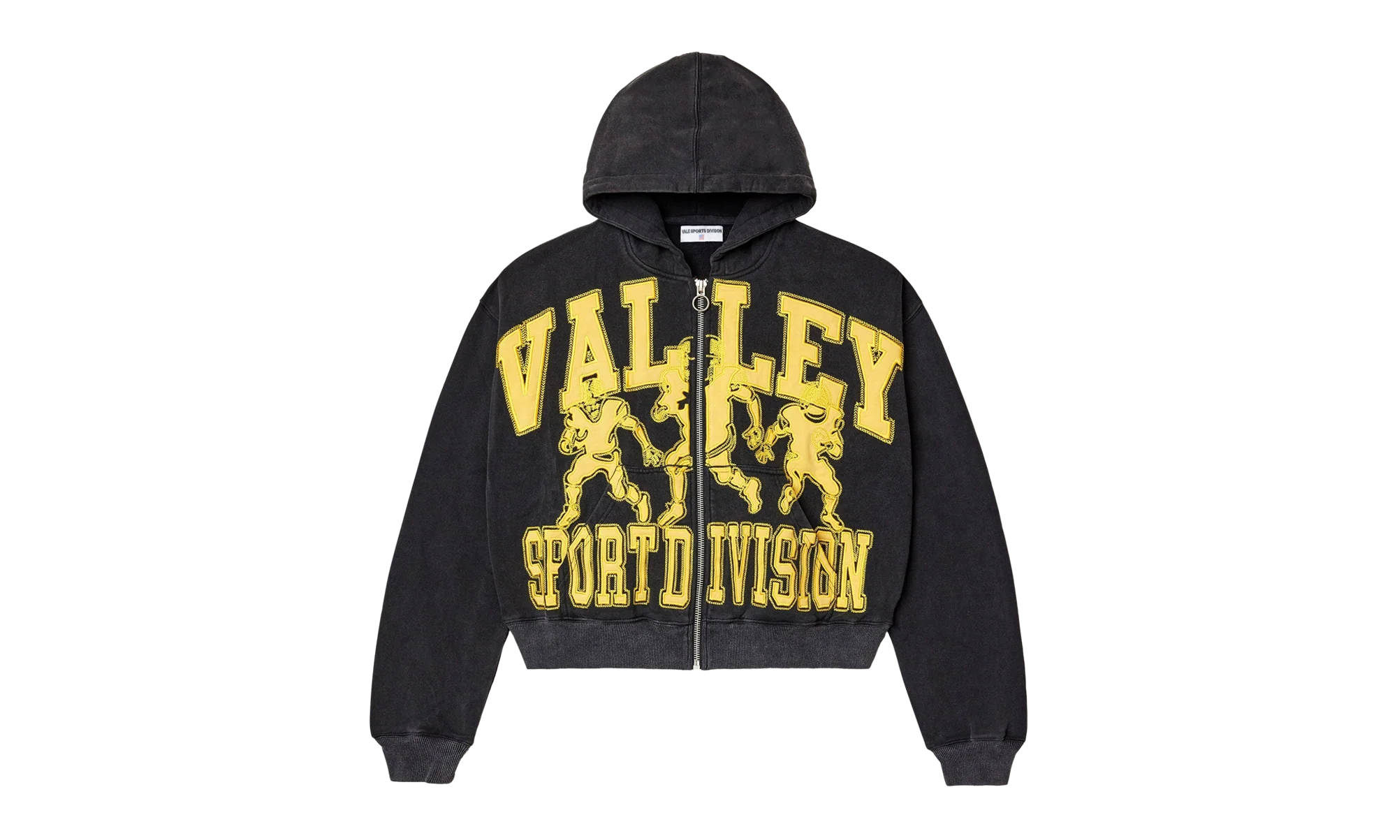 FRIDAY BLACK ZIP UP HOODIE "Black/Yellow" EN8WMYNH