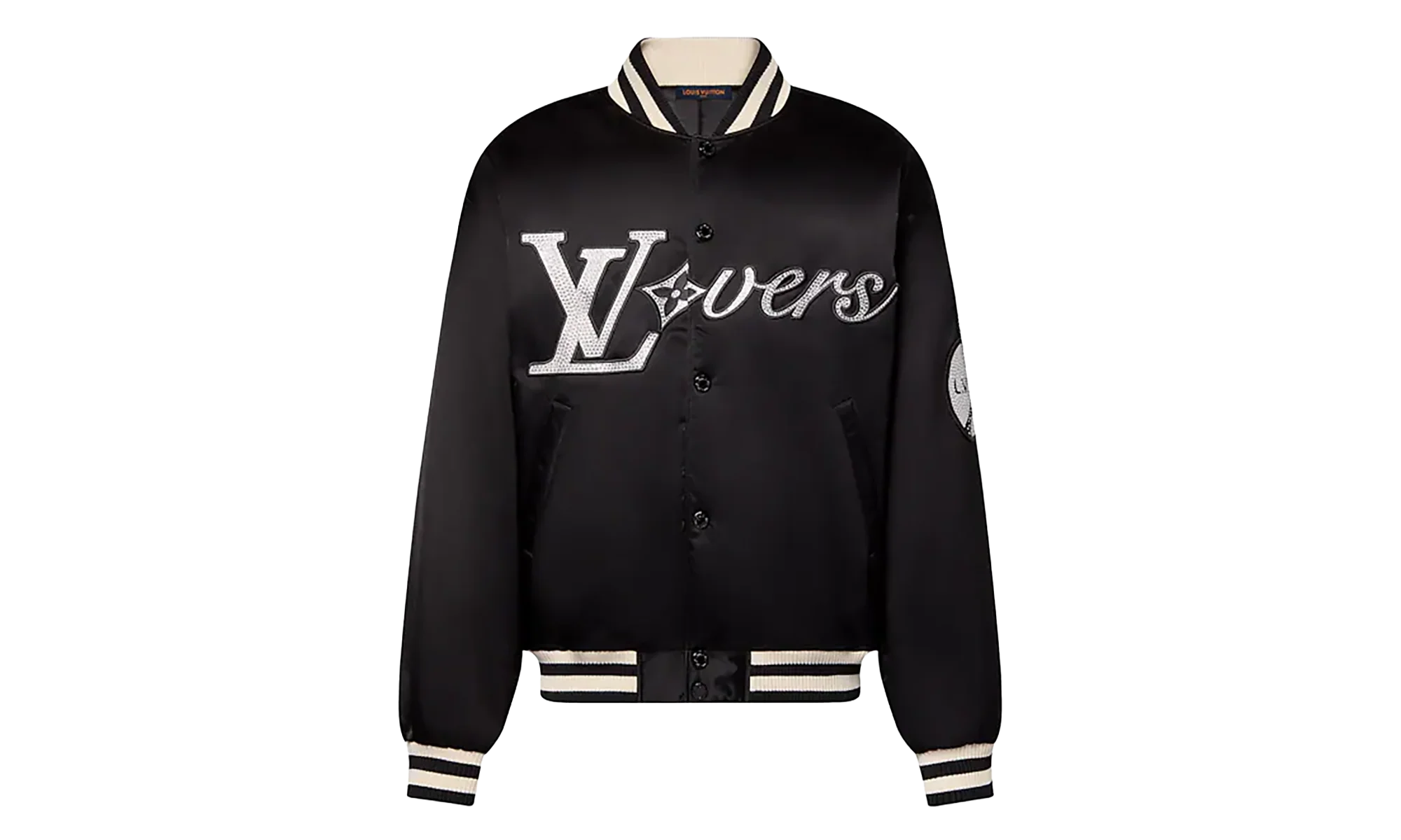 Embroidered Crystal Lovers Logo Nylon Jacket "Pharrell Williams - Black" 1AFHWQ