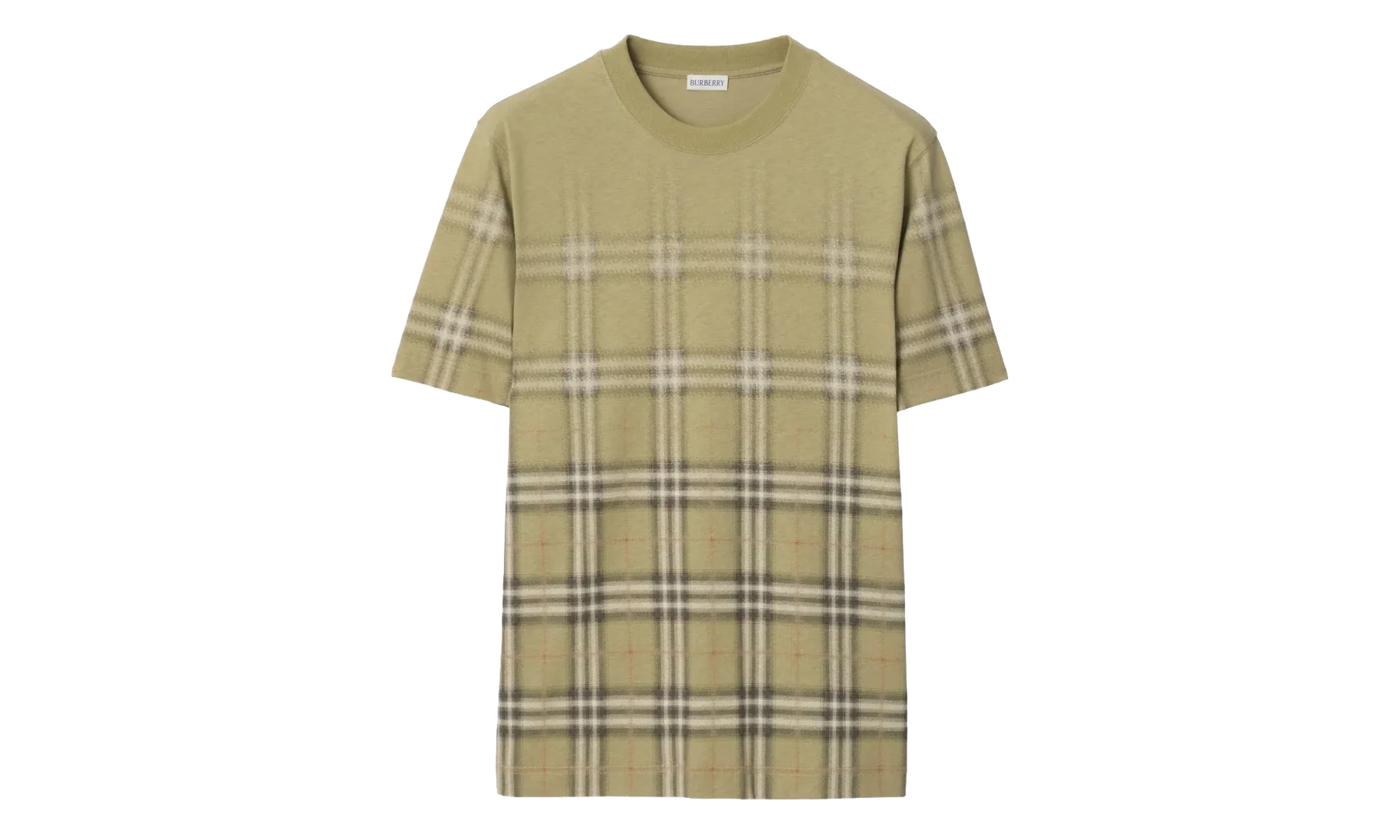 Gradient Check Cotton T-shirt "Glade Green" 8119023