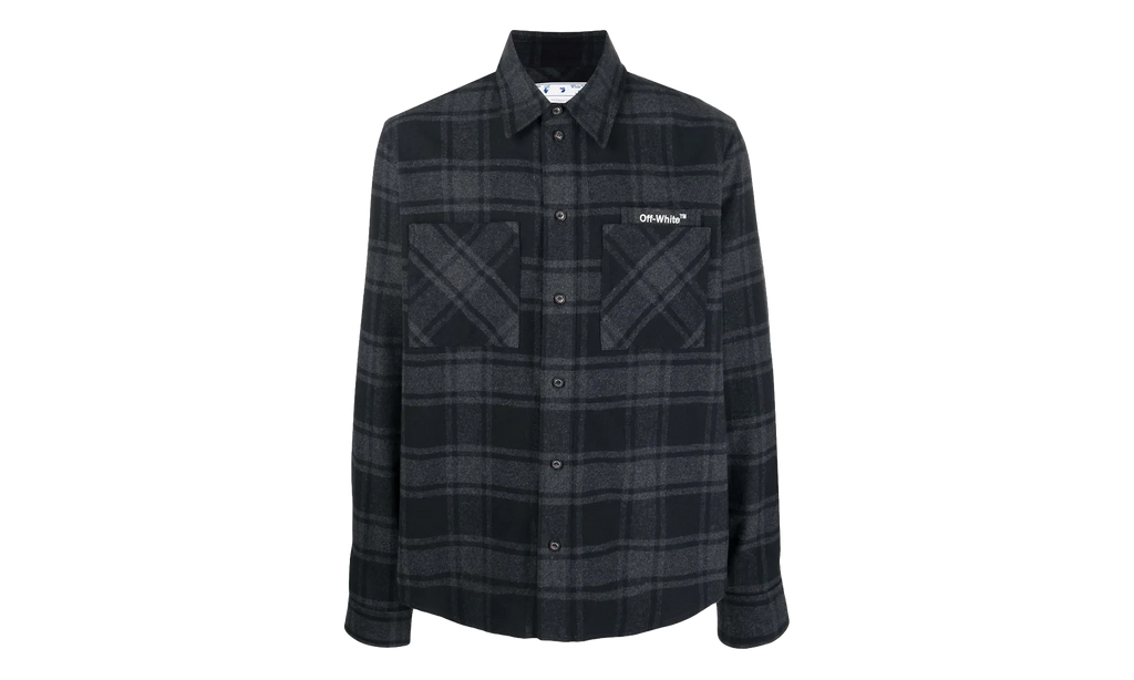 Outline ARR Flannel Shirt "Grey / White" OMGA133C99FAB0010701