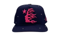 OG Logo Rhinestone Fitted Hat "Navy / Pink" HSR129