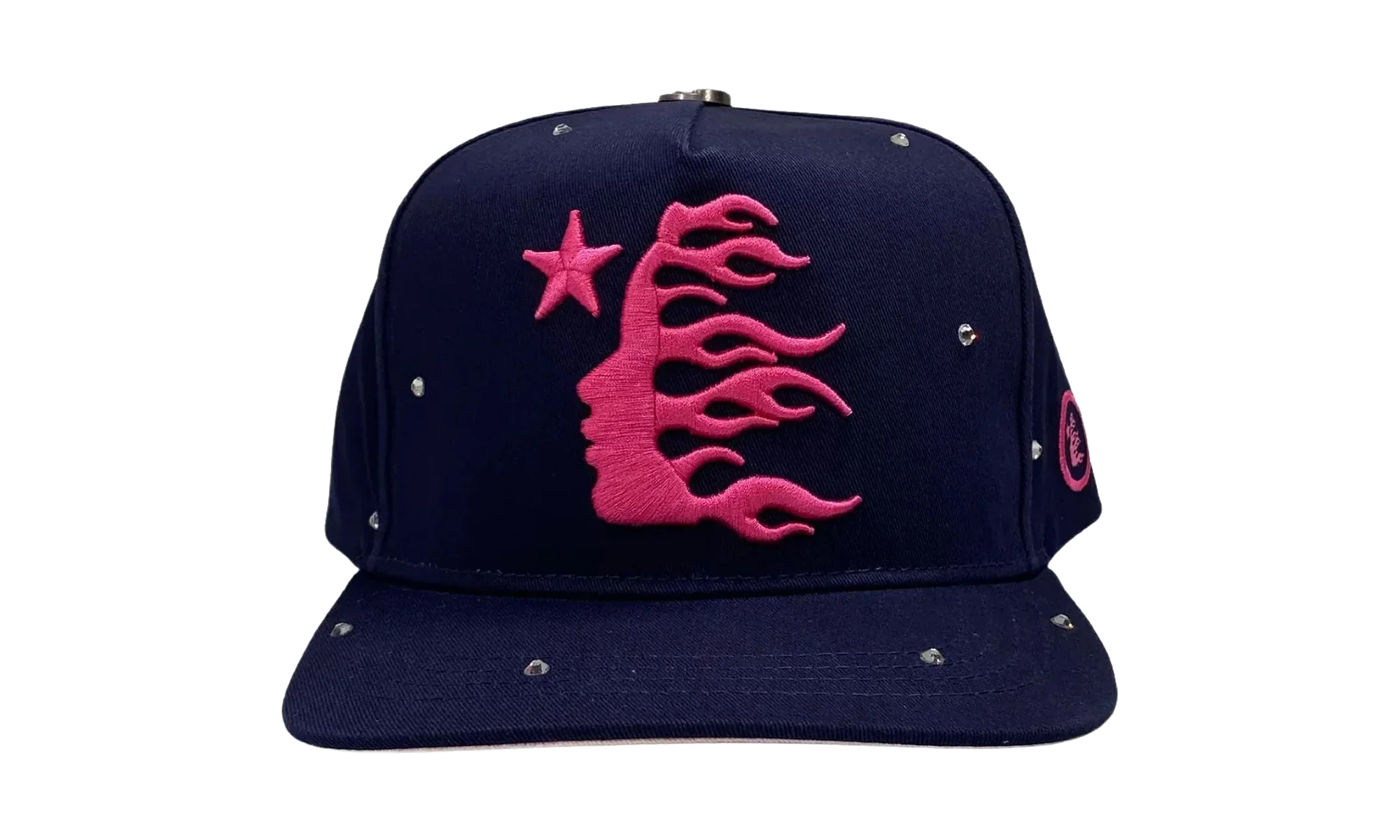 OG Logo Rhinestone Fitted Hat "Navy / Pink" HSR129