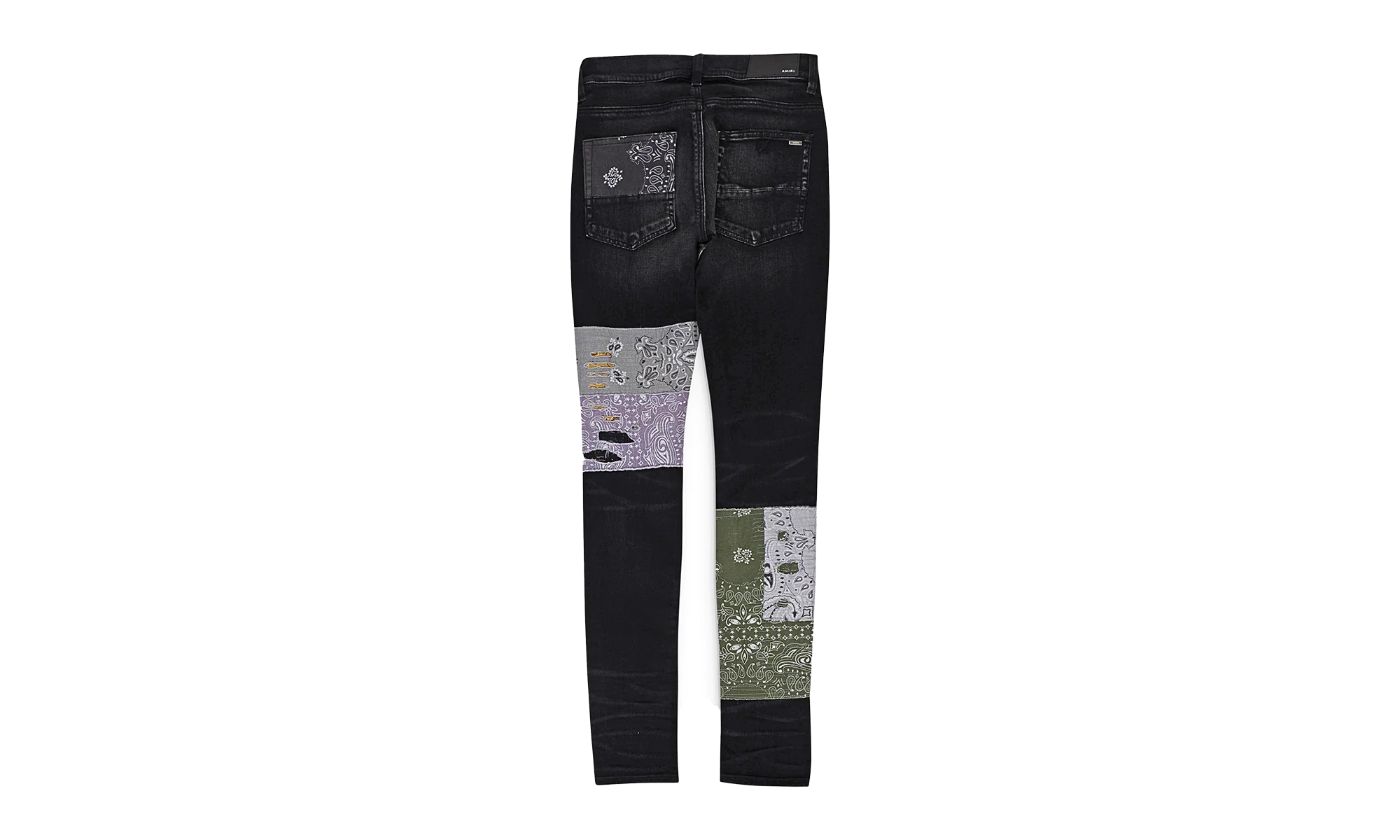 BANDANA ART PATCH JEAN "Aged Black" PF22MDS021