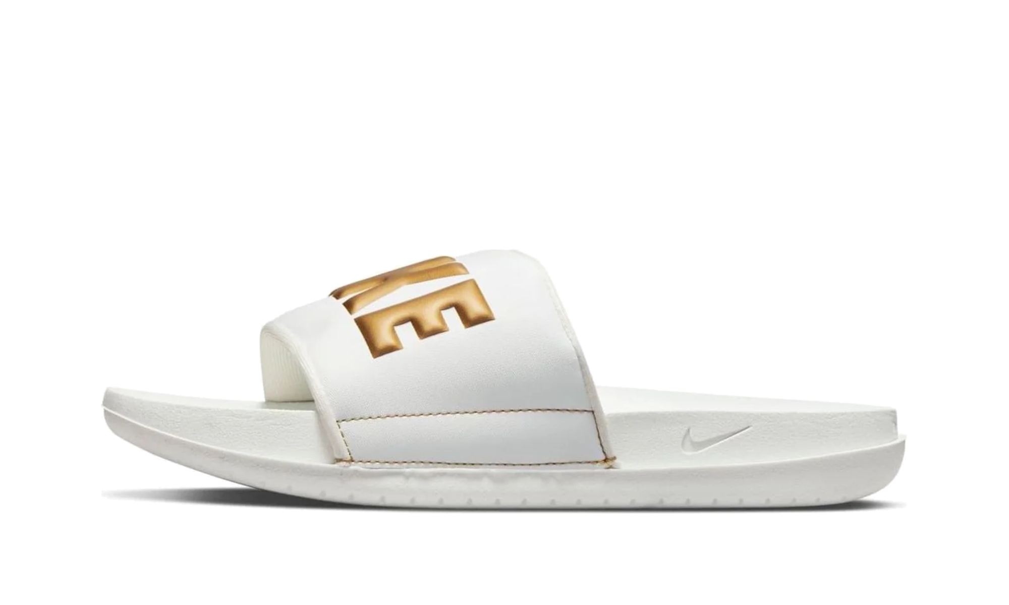 Offcourt Slide WMNS"Summit White Metallic Gold" BQ4632 105