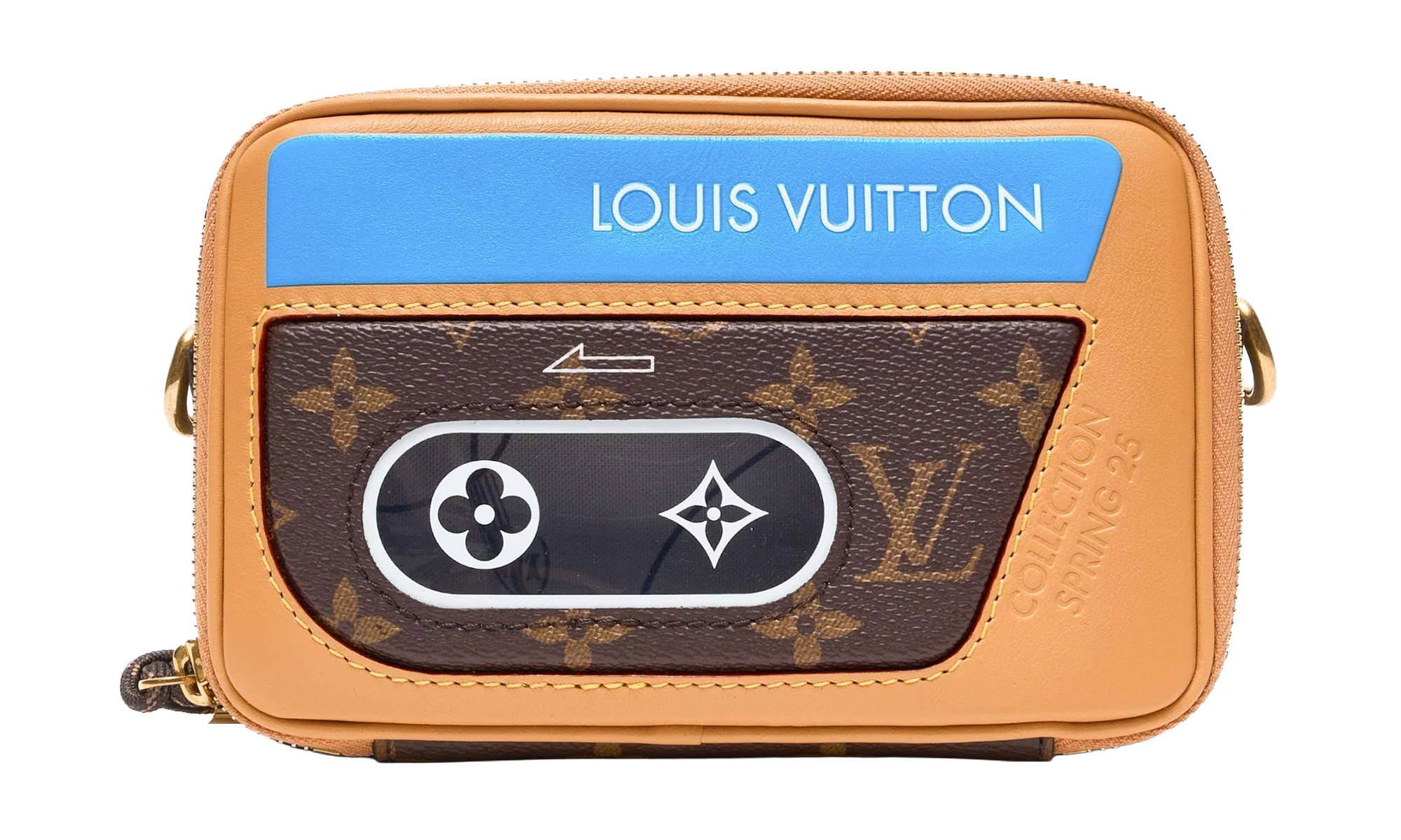Music Player Monogram Messenger Bag "Brown/Blue" LVMPMMBBBBM