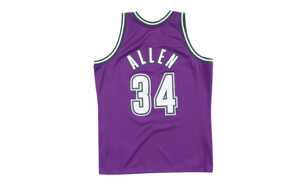 NBA Ray Allen Swingman Road Jersey "2000 Milwaukee Bucks - Purple" SMJYAC18014 MBUPURP00RAL