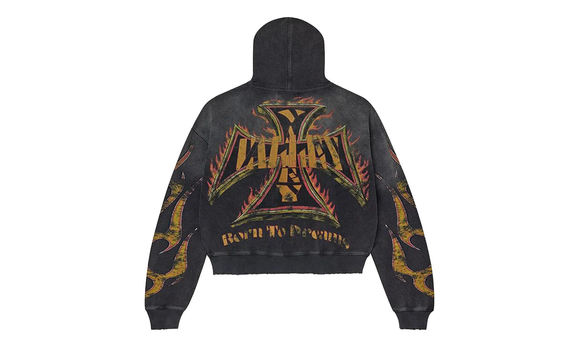 Reborn Waffle Knit Zip Up "Black" VAL139