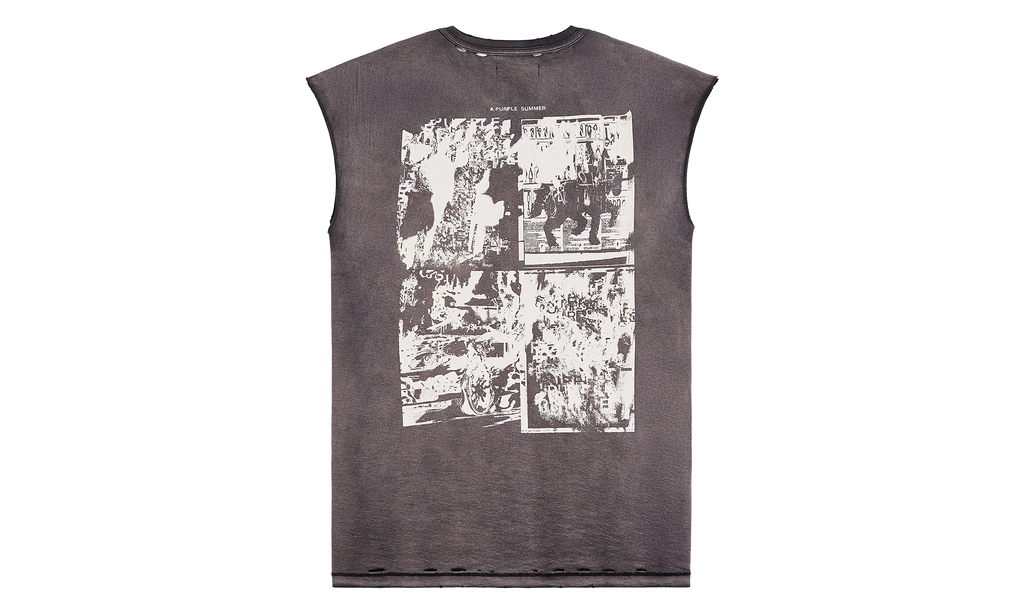 Worn Gothic Sleeveless Tee "Brown" P103 TBSP226